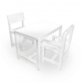 Детский растущий комплект стол и два стула  Я САМ "Лофт" (Белый, Белый) в Заречном - zarechnyy.mebel-74.com | фото