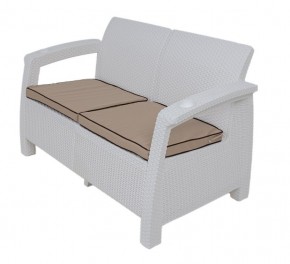 Диван Yalta Premium Sofa 2 Set (Ялта) белый (+подушки под спину) в Заречном - zarechnyy.mebel-74.com | фото