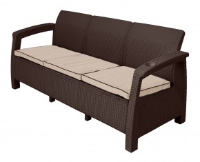 Диван Yalta Premium Sofa 3 Set (Ялта) шоколадный (+подушки под спину) в Заречном - zarechnyy.mebel-74.com | фото