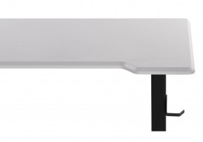 Компьютерный стол Маркос с механизмом подъема 120х75х75 белая шагрень / черный в Заречном - zarechnyy.mebel-74.com | фото