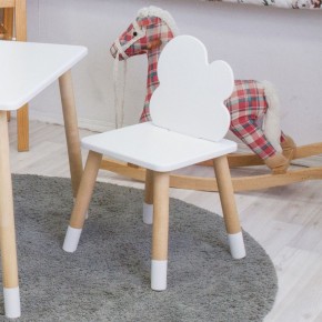 Комплект детской мебели стол и два стула Облачко (Белый/Белый/Береза) в Заречном - zarechnyy.mebel-74.com | фото