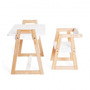 Комплект детской мебели стол и  два стула Я САМ "Лофт-Дуо" (Белый) в Заречном - zarechnyy.mebel-74.com | фото