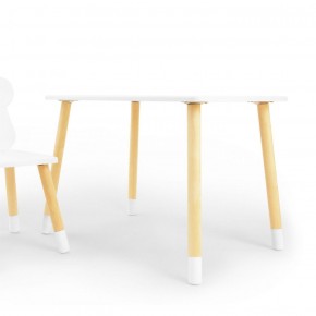 Комплект детской мебели стол и стул Корона (Белый/Белый/Береза) в Заречном - zarechnyy.mebel-74.com | фото