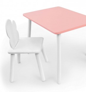 Комплект детской мебели стол и стул Облачко (Розывый/Белый/Белый) в Заречном - zarechnyy.mebel-74.com | фото