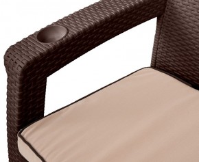 Комплект кресел Yalta Premium Double Seat (Ялта) шоколадный (+подушки под спину) в Заречном - zarechnyy.mebel-74.com | фото
