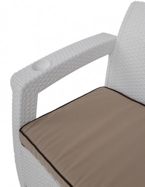 Комплект уличной мебели Yalta Premium Terrace Triple Set (Ялта) белый (+подушки под спину) в Заречном - zarechnyy.mebel-74.com | фото