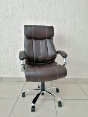Кресло Barneo K-303 для руководителя (коричневая экокожа) в Заречном - zarechnyy.mebel-74.com | фото