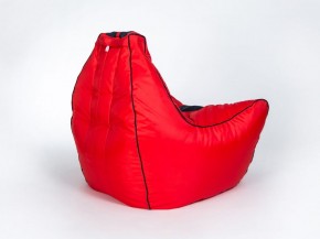 Кресло бескаркасное Авто (Красное с черной полосой) в Заречном - zarechnyy.mebel-74.com | фото