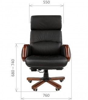 Кресло для руководителя CHAIRMAN 417 (Натуральная кожа) Черное в Заречном - zarechnyy.mebel-74.com | фото