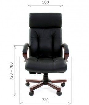 Кресло для руководителя CHAIRMAN  421 (Натуральная кожа) Черное в Заречном - zarechnyy.mebel-74.com | фото
