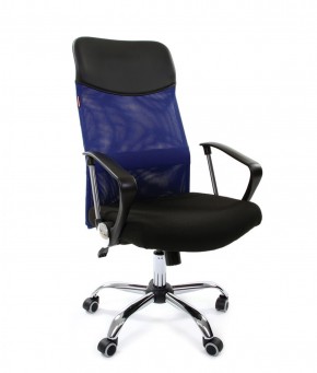 Кресло для руководителя CHAIRMAN 610 N (15-21 черный/сетка синий) в Заречном - zarechnyy.mebel-74.com | фото