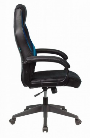 Кресло игровое Бюрократ VIKING 3 AERO BLUE черный/синий в Заречном - zarechnyy.mebel-74.com | фото