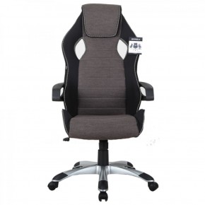 Кресло компьютерное BRABIX Techno GM-002 (ткань) черное/серое, вставки белые (531815) в Заречном - zarechnyy.mebel-74.com | фото