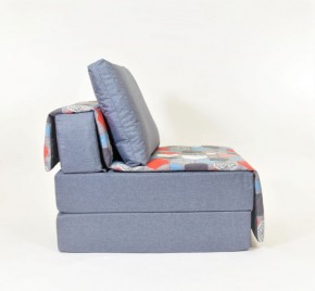 Кресло-кровать бескаркасное Харви (серый-геометрия слейт) в Заречном - zarechnyy.mebel-74.com | фото