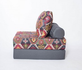 Кресло-кровать-пуф бескаркасное Прайм (мехико серый-графит) в Заречном - zarechnyy.mebel-74.com | фото