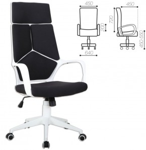 Кресло офисное BRABIX PREMIUM "Prime EX-515" (пластик белый, ткань, черное) 531812 в Заречном - zarechnyy.mebel-74.com | фото