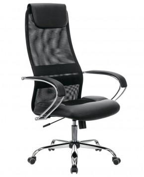 Кресло офисное BRABIX PREMIUM "Stalker EX-608 CH" (хром, ткань-сетка/кожзам, черное) 532091 в Заречном - zarechnyy.mebel-74.com | фото