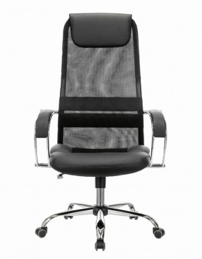 Кресло офисное BRABIX PREMIUM "Stalker EX-608 CH" (хром, ткань-сетка/кожзам, черное) 532091 в Заречном - zarechnyy.mebel-74.com | фото