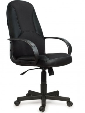 Кресло офисное BRABIX "City EX-512" (кожзам черный, ткань черная) 531407 в Заречном - zarechnyy.mebel-74.com | фото