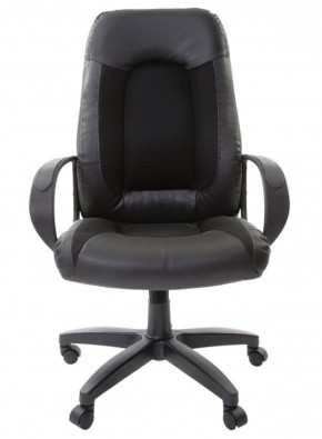 Кресло офисное BRABIX "Strike EX-525" (экокожа черная, ткань черная) 531381 в Заречном - zarechnyy.mebel-74.com | фото