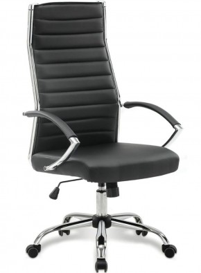 Кресло офисное BRABIX "Style EX-528", экокожа, хром, черное, 531947 в Заречном - zarechnyy.mebel-74.com | фото