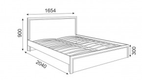 Кровать 1.6 М07 Стандарт с основанием Беатрис (Орех гепланкт) в Заречном - zarechnyy.mebel-74.com | фото