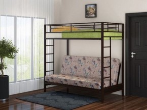 Кровать двухъярусная с диваном "Мадлен" (Коричневый/Бежевый) в Заречном - zarechnyy.mebel-74.com | фото
