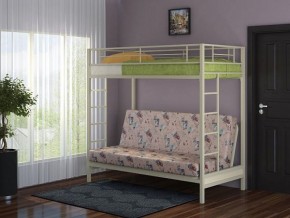 Кровать двухъярусная с диваном "Мадлен" (Слоновая кость/Серый) в Заречном - zarechnyy.mebel-74.com | фото