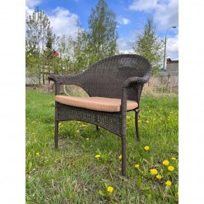 Плетеное кресло LV-140B-Brown с подушкой в комплекте в Заречном - zarechnyy.mebel-74.com | фото