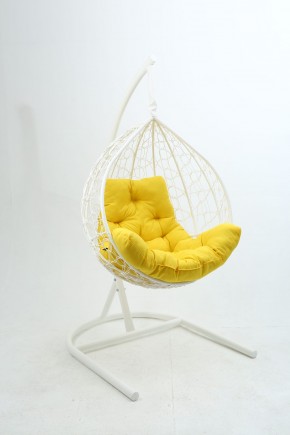 Подвесное кресло Бароло (белый/желтый) в Заречном - zarechnyy.mebel-74.com | фото