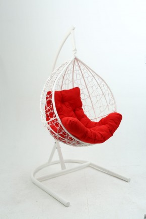 Подвесное кресло Бароло (белый/красный) в Заречном - zarechnyy.mebel-74.com | фото