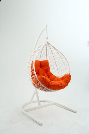 Подвесное кресло Бароло (белый/оранжевый) в Заречном - zarechnyy.mebel-74.com | фото