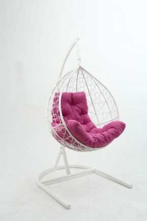 Подвесное кресло Бароло (белый/розовый) в Заречном - zarechnyy.mebel-74.com | фото