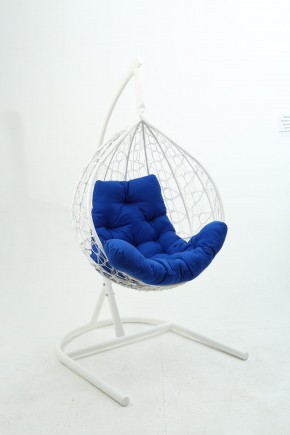 Подвесное кресло Бароло (белый/синий) в Заречном - zarechnyy.mebel-74.com | фото