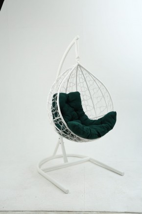 Подвесное кресло Бароло (белый/зеленый) в Заречном - zarechnyy.mebel-74.com | фото