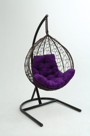 Подвесное кресло Бароло (коричневый/фиолетовый) в Заречном - zarechnyy.mebel-74.com | фото