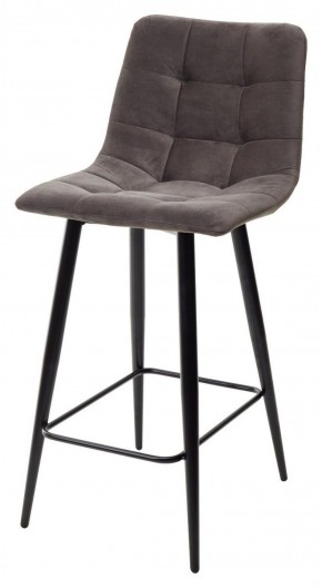 Полубарный стул CHILLI-QB графит #14, велюр / черный каркас (H=66cm) М-City в Заречном - zarechnyy.mebel-74.com | фото