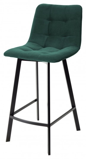 Полубарный стул CHILLI-QB SQUARE зеленый #19, велюр / черный каркас (H=66cm) М-City в Заречном - zarechnyy.mebel-74.com | фото