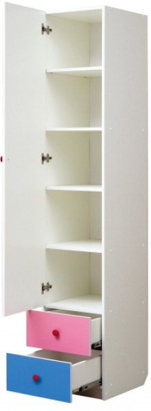 Шкаф 1-но дверный с ящиками и фотопечатью Совята 1.1 (400) в Заречном - zarechnyy.mebel-74.com | фото