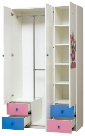 Шкаф 3-х дверный с ящиками и фотопечатью Совята 3.1 (1200) в Заречном - zarechnyy.mebel-74.com | фото