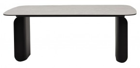 Стол NORD 200 TL-102 Бежевый мрамор, испанская керамика / черный каркас, ®DISAUR в Заречном - zarechnyy.mebel-74.com | фото