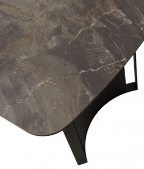 Стол RASMUS 160 KL-80 Серый мрамор, итальянская керамика / черный каркас, ®DISAUR в Заречном - zarechnyy.mebel-74.com | фото