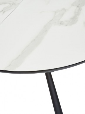 Стол VOLAND BIANCO TL-45 испанская керамика/ BLACK "белый мрамор" М-City в Заречном - zarechnyy.mebel-74.com | фото