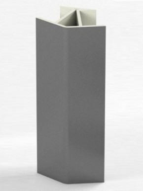 Угловое соединение для цоколя 135 гр. h100 мм (Алюминий, Белый, Черный, Сонома) в Заречном - zarechnyy.mebel-74.com | фото